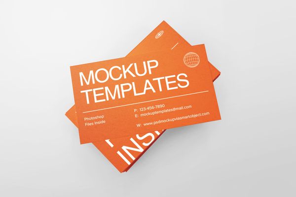 Stack of Business Cards Mockup