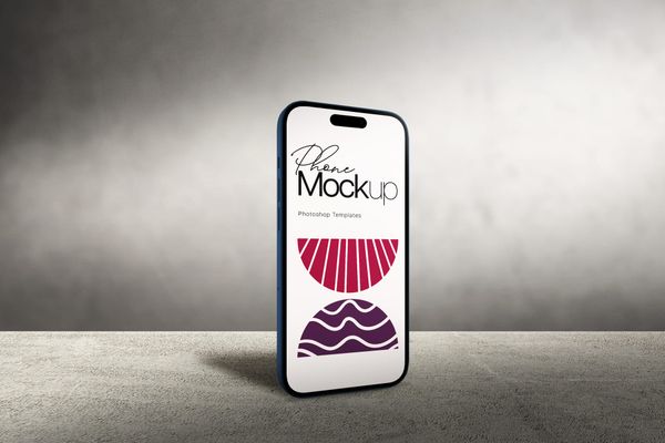 Standing iPhone Mockup