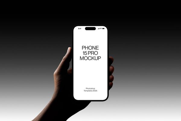 iPhone 15 Pro Mockup Low Light