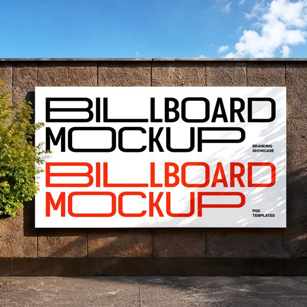 Simple Outdoor Billboard Mockup