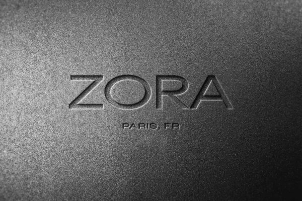 Zora Black Deboss Logo Mockup