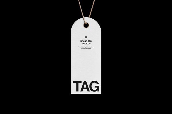 Elegant Brand Tag Mockup