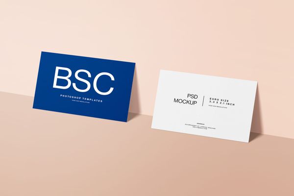 Minimalist Branding Business Card Mockup