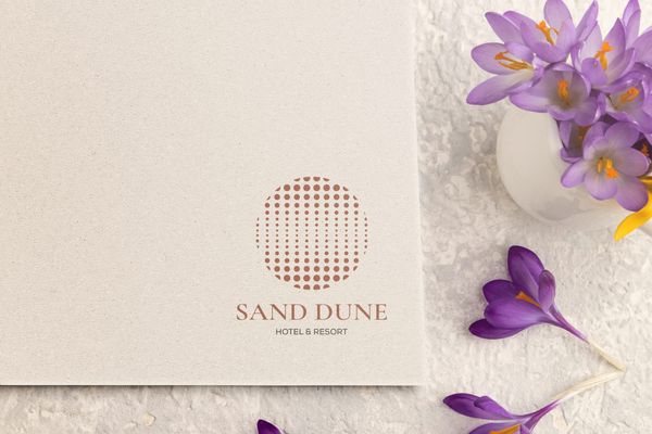Flower Logo Mockup Paper Texture