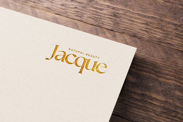 Jacque Gold Paper Logo Mockup