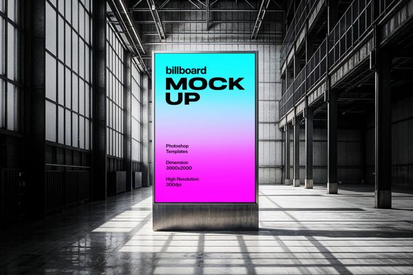 Industrial Billboard Mockup