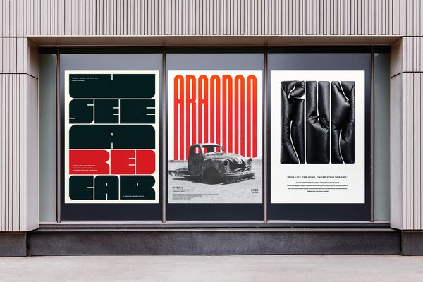 Shop Window Poster Mockup