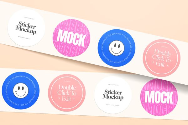 Sticker Tape  Mockup