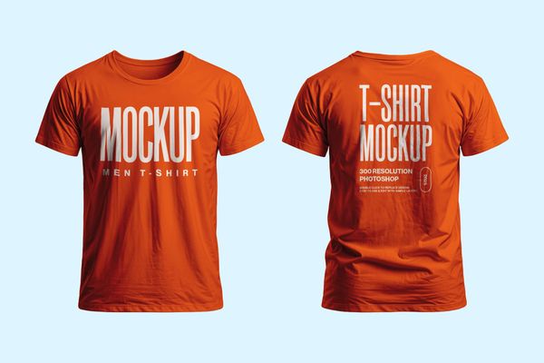 T-Shirt Mockup on Soft Color Background