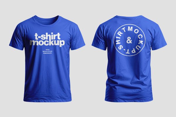 Blue T-Shirt Mockup
