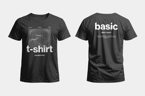 Black Men T-Shirt Mockup