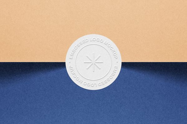 Minimalist Embossed Logo Mockup