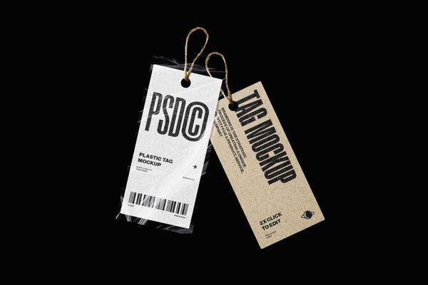 Plastic Tag Mockup