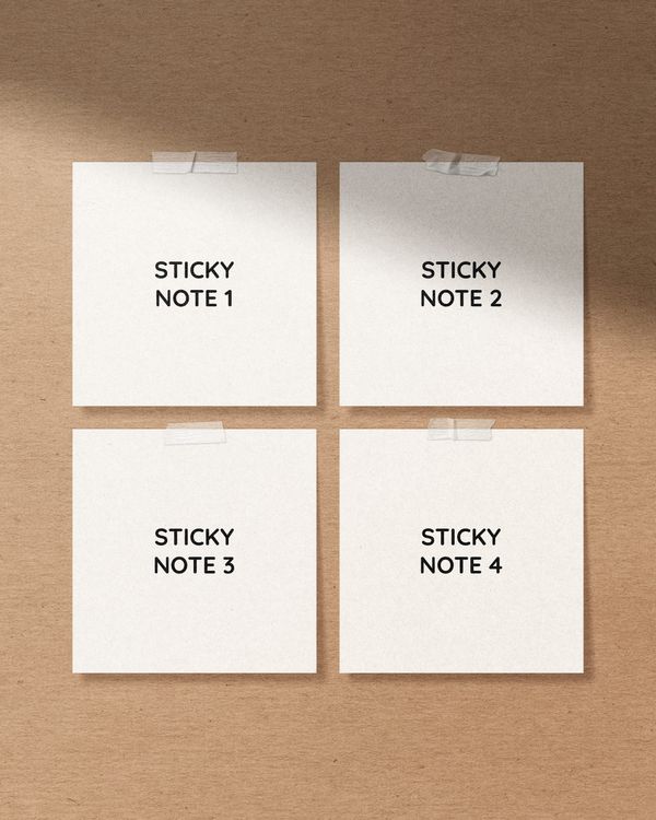 Minimalist Sticky Note Mockup