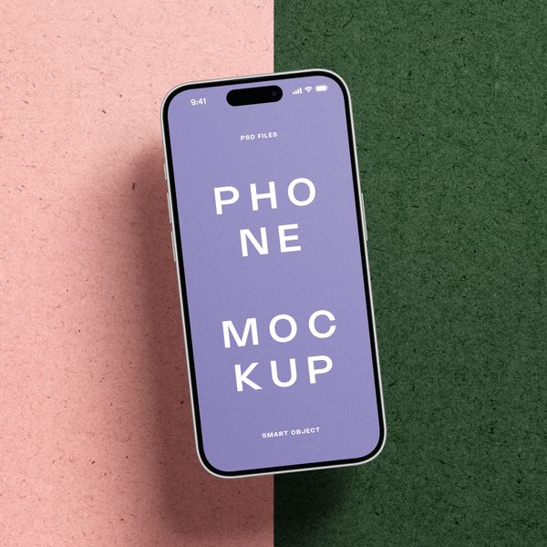 iPhone Mockup with Realistic Shadow