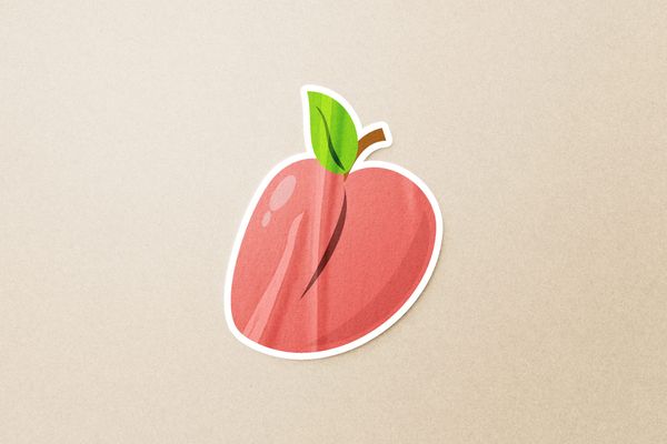 Minimal Glued Sticker Mockup