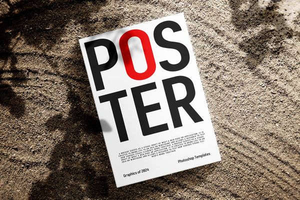 Realistic Poster Mockup with Realistic Shadow