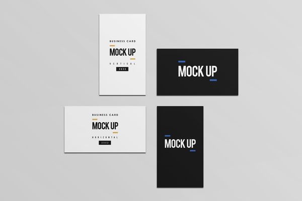 Elegant Monochrome Business Card Mockup