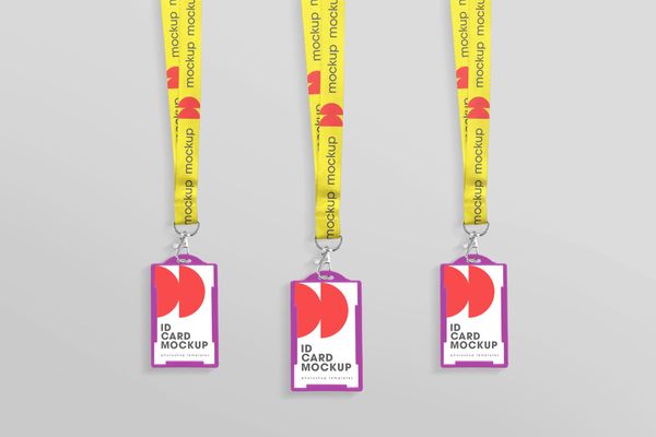Lanyard ID Card Mockup