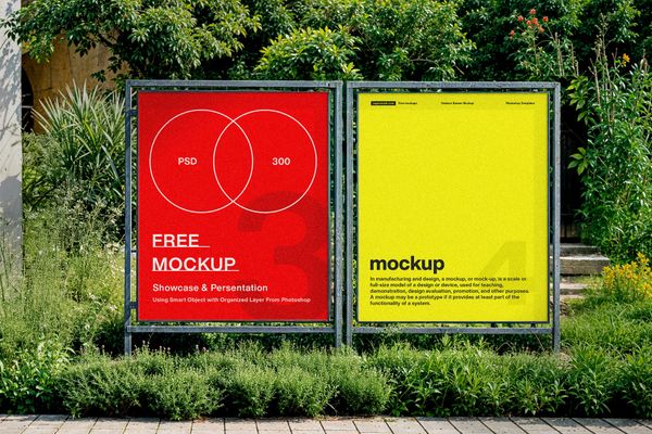 Outdoor Banner Mockup Set