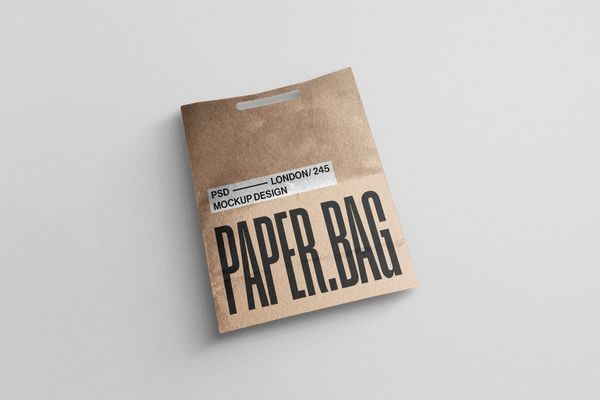 Minimal Paper Bag Mockup