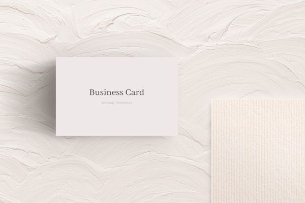 Business Card Mockup on Plaster Wall