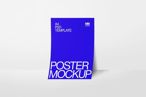 Clean A4 Wall Poster Mockup