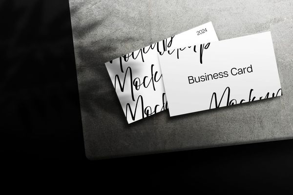 Concrete Business Card Mockup