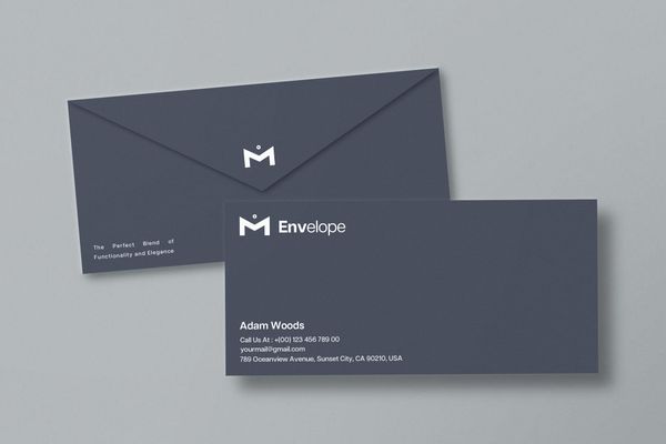 Minimal Envelope Mockup