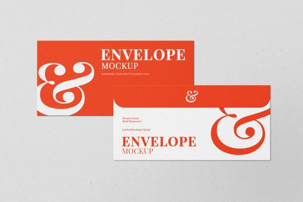 Minimal Envelope Branding Mockup