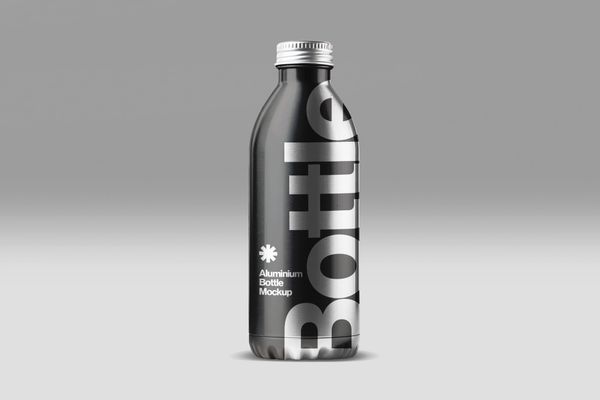 Aluminium Bottle Mockup