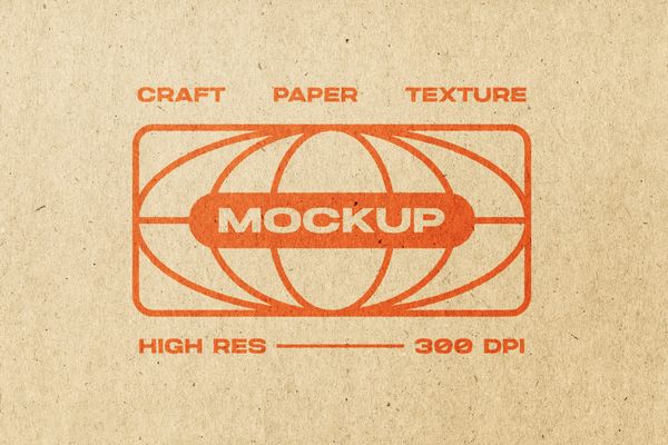 Craft Paper Logo Mockup