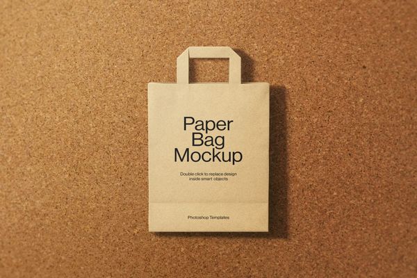 Paper Grocery Bag Mockup