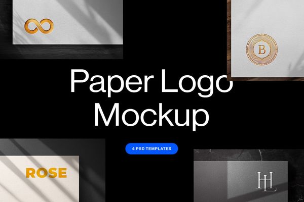 Paper Logo Mockup Pack