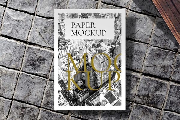 Realistic Magazine Paper Mockup
