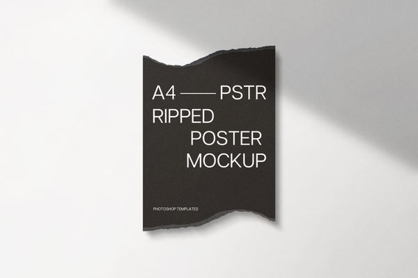 Torn Edge A4 Poster Mockup