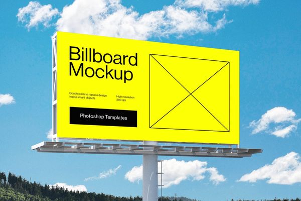 Sky Background Billboard Mockup