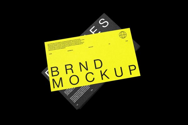 Stacked Business Card Mockup