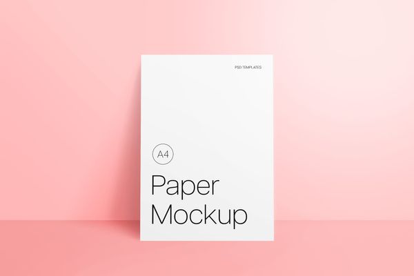Standing Paper Mockup