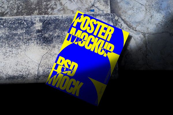 Poster Mockup with Shadow