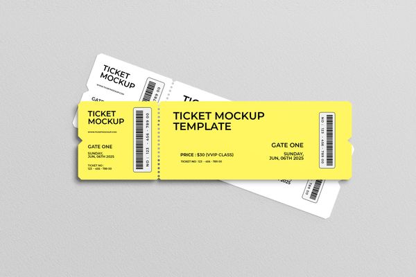 Minimal Ticket Mockup