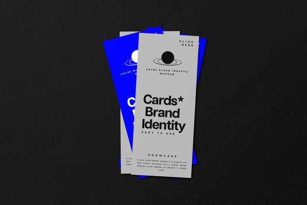 Vertical Brand Identity Card Mockup