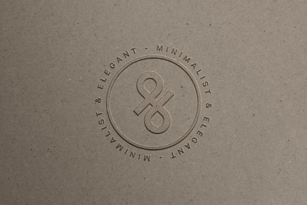 Geometric Emblem Debossed Logo Mockup