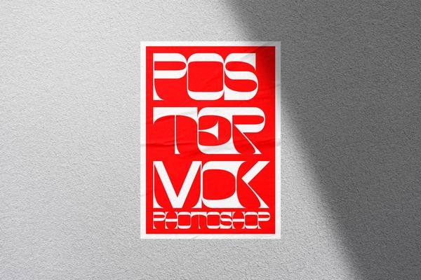 Poster Mockup On Wall Background