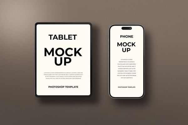 iPad Pro & iPhone 15 with Branding Color