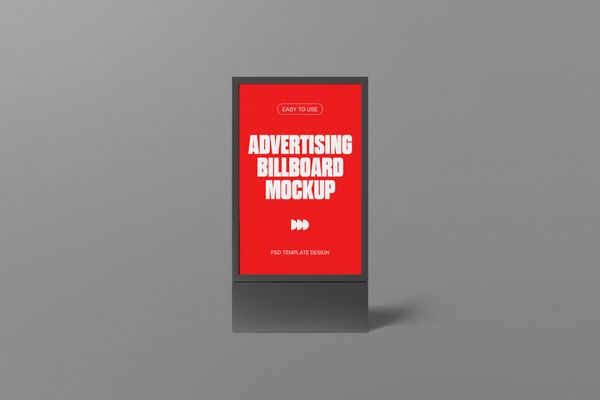 Minimal Advertising Billboard Mockup