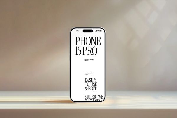 Aesthetic Minimal Stand iPhone Mockup