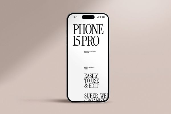 Clean Standing Phone Mockup