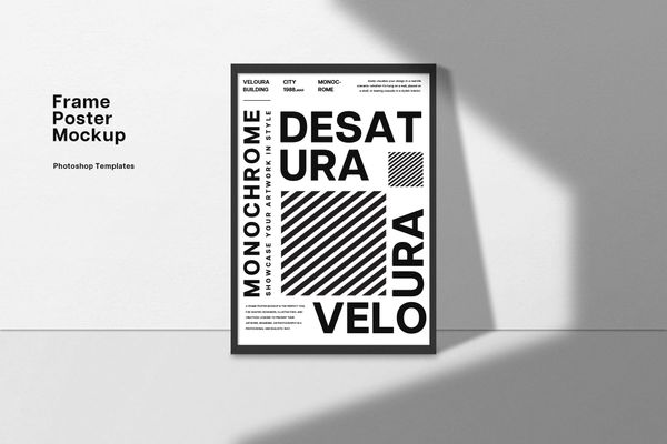 Monochrome Frame Poster Mockup