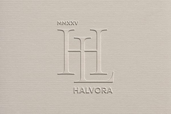 Halvora Debossed Logo Mockup